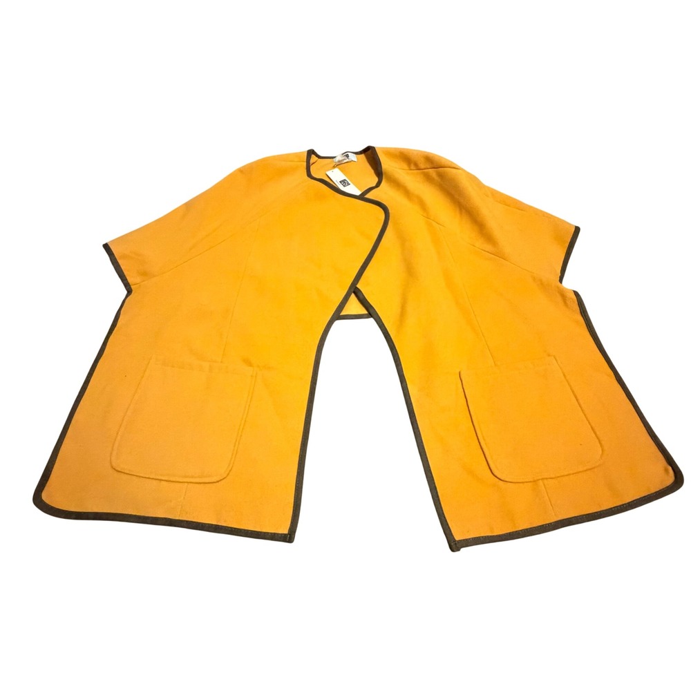 Laundry By Design Sunflower Olive Wrap Cape Pockets LASC36917 NEW